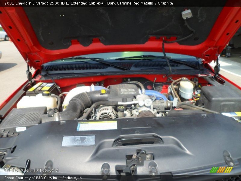 Dark Carmine Red Metallic / Graphite 2001 Chevrolet Silverado 2500HD LS Extended Cab 4x4