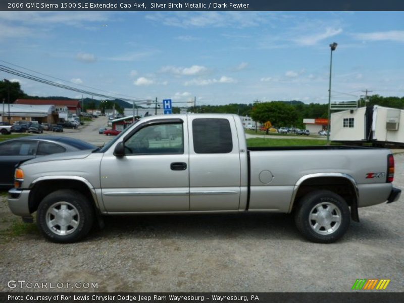 Silver Birch Metallic / Dark Pewter 2006 GMC Sierra 1500 SLE Extended Cab 4x4