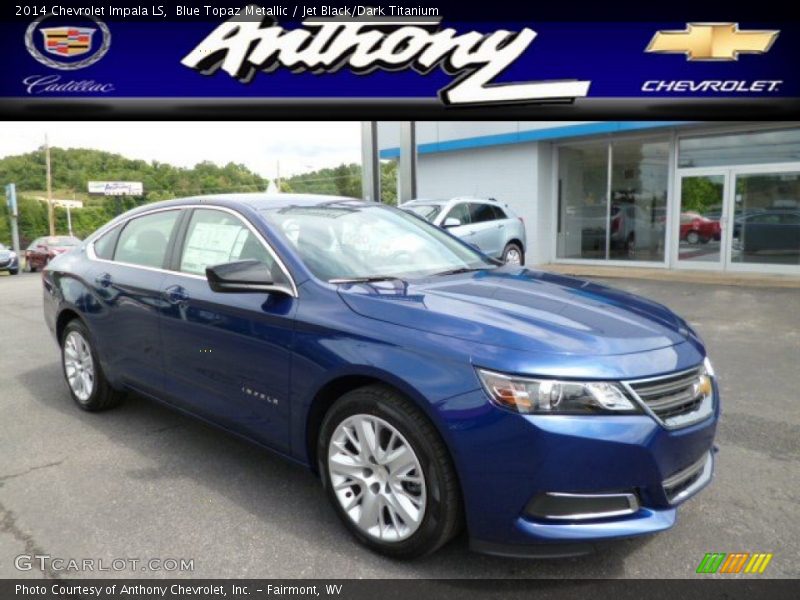 Blue Topaz Metallic / Jet Black/Dark Titanium 2014 Chevrolet Impala LS