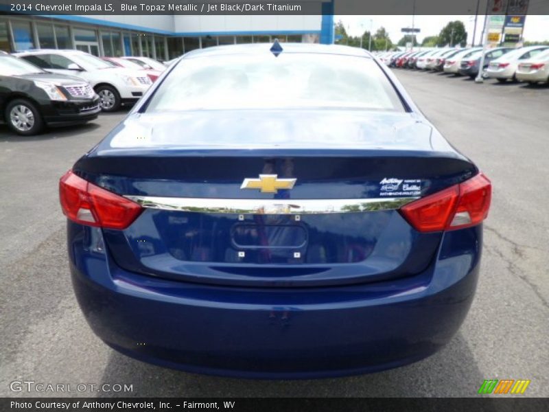 Blue Topaz Metallic / Jet Black/Dark Titanium 2014 Chevrolet Impala LS