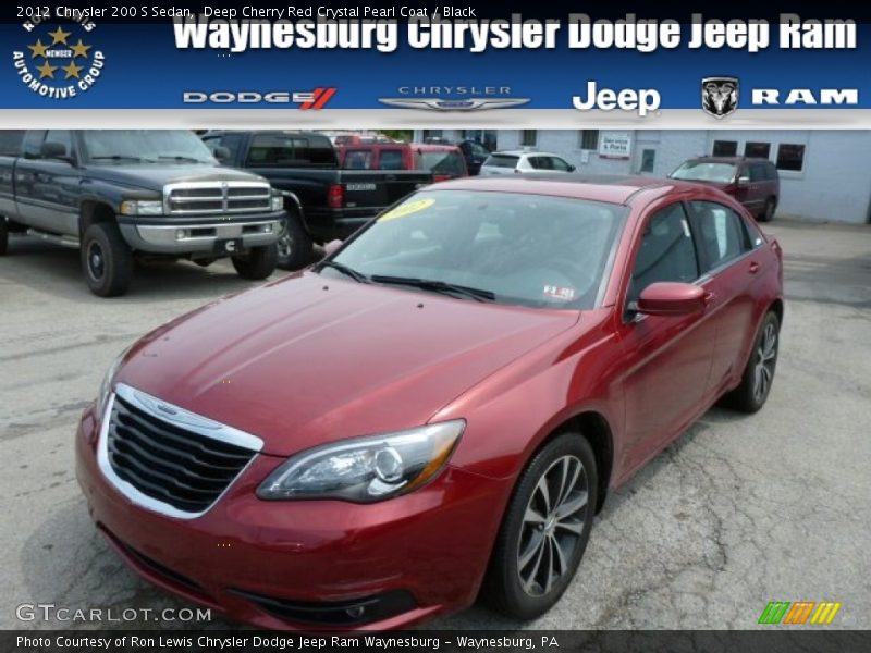 Deep Cherry Red Crystal Pearl Coat / Black 2012 Chrysler 200 S Sedan