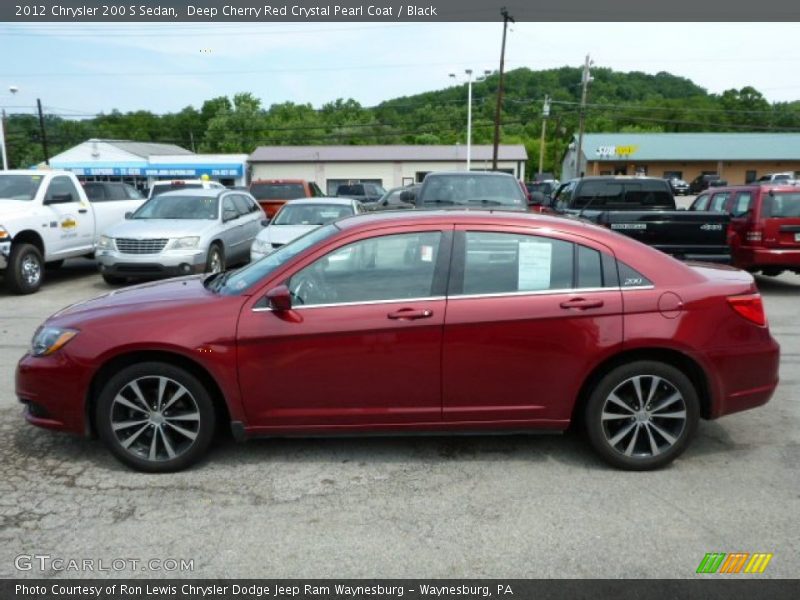 Deep Cherry Red Crystal Pearl Coat / Black 2012 Chrysler 200 S Sedan