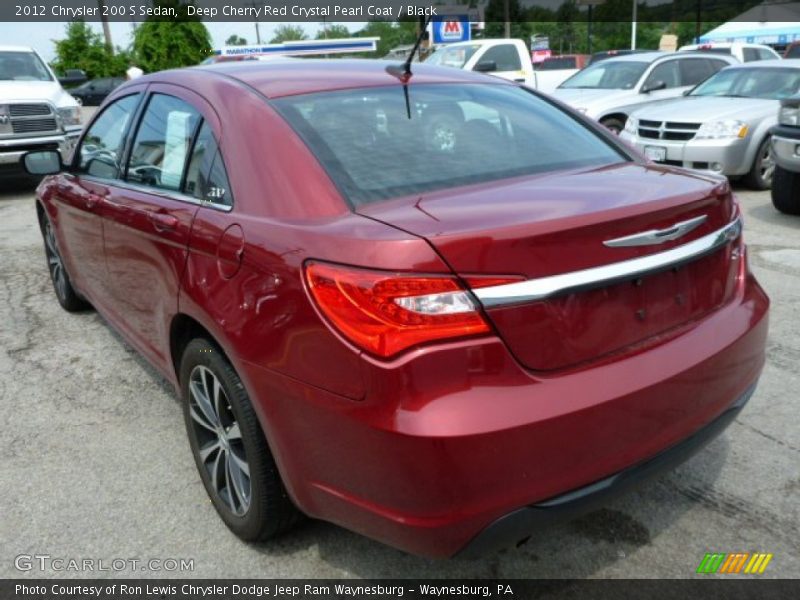 Deep Cherry Red Crystal Pearl Coat / Black 2012 Chrysler 200 S Sedan