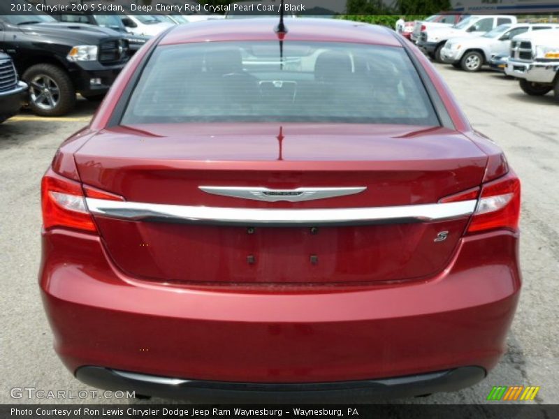 Deep Cherry Red Crystal Pearl Coat / Black 2012 Chrysler 200 S Sedan