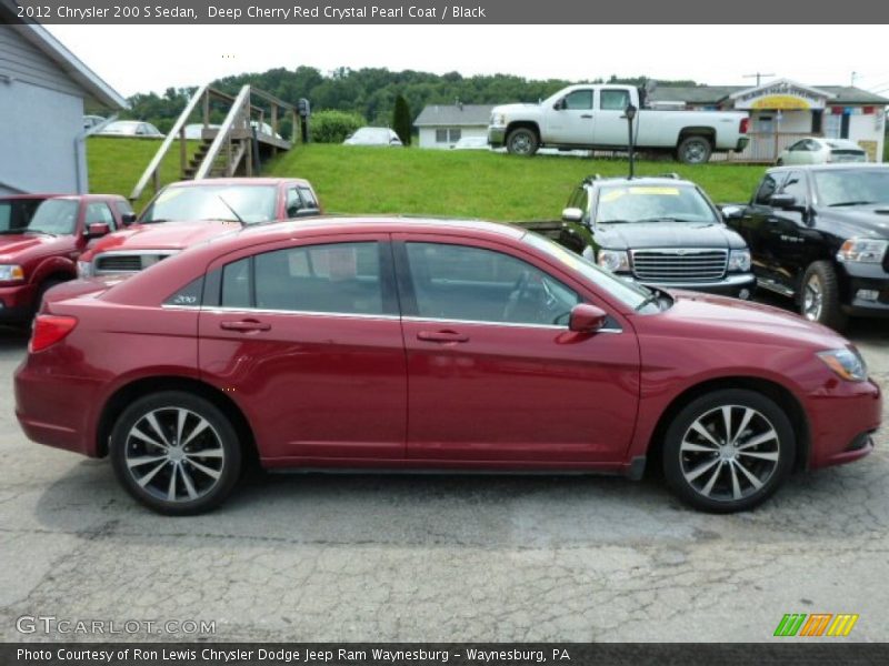 Deep Cherry Red Crystal Pearl Coat / Black 2012 Chrysler 200 S Sedan