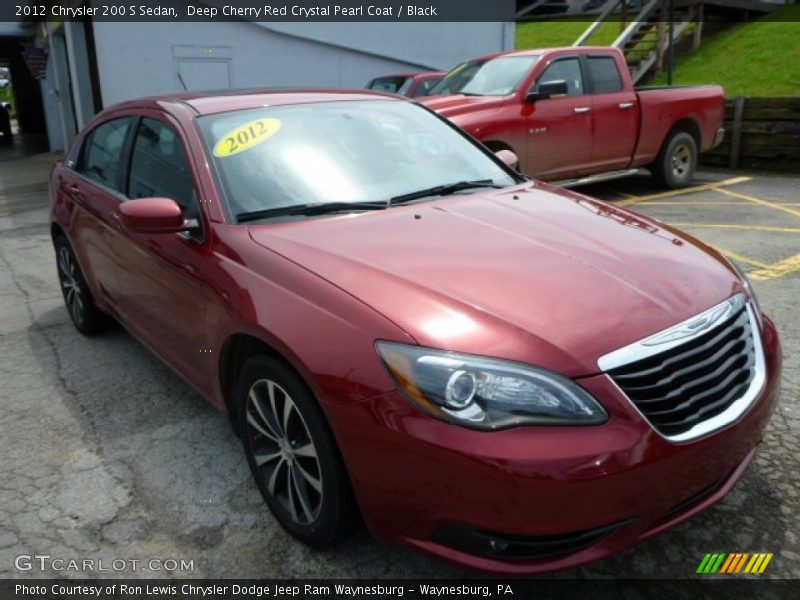 Deep Cherry Red Crystal Pearl Coat / Black 2012 Chrysler 200 S Sedan