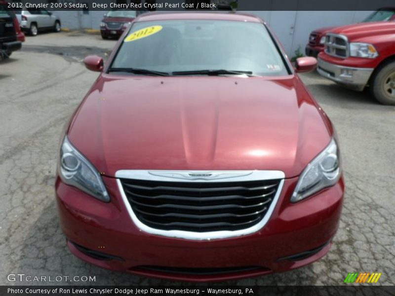 Deep Cherry Red Crystal Pearl Coat / Black 2012 Chrysler 200 S Sedan
