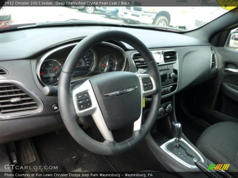 Deep Cherry Red Crystal Pearl Coat / Black 2012 Chrysler 200 S Sedan