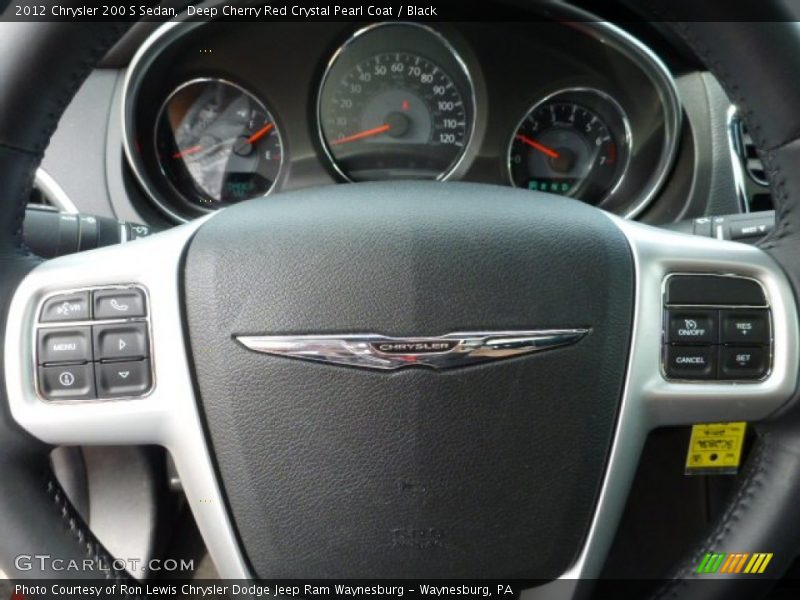 Deep Cherry Red Crystal Pearl Coat / Black 2012 Chrysler 200 S Sedan