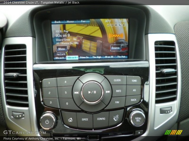 Tungsten Metallic / Jet Black 2014 Chevrolet Cruze LT