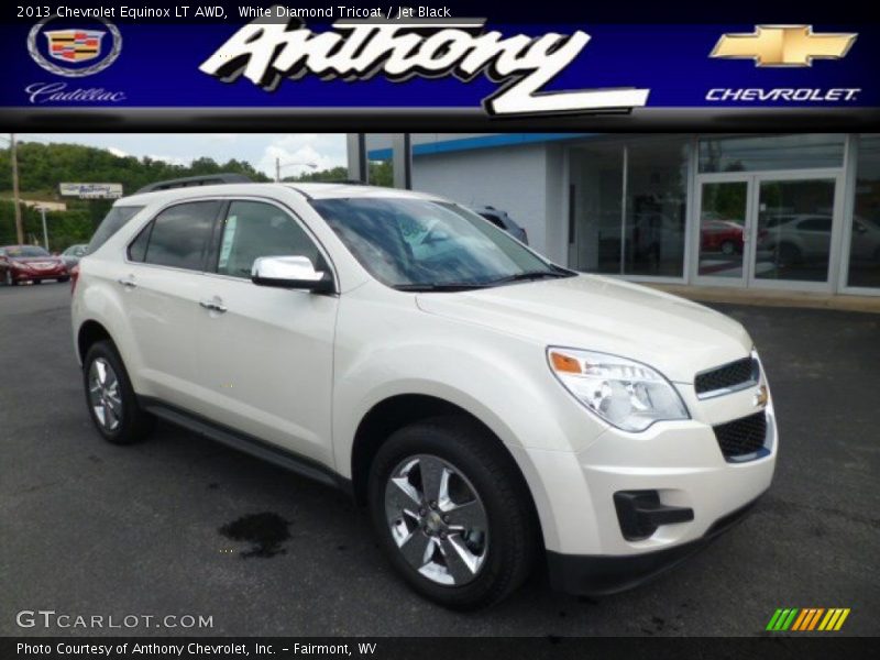 White Diamond Tricoat / Jet Black 2013 Chevrolet Equinox LT AWD
