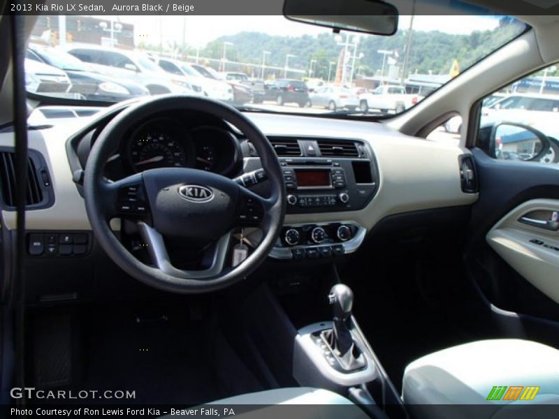 Aurora Black / Beige 2013 Kia Rio LX Sedan