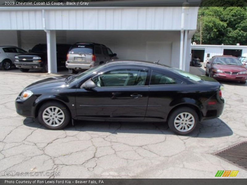 Black / Gray 2009 Chevrolet Cobalt LS Coupe