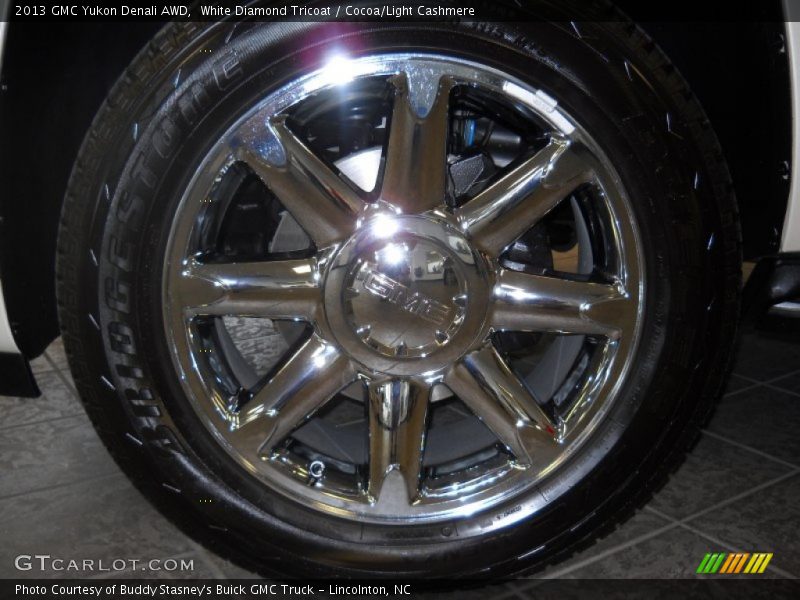 White Diamond Tricoat / Cocoa/Light Cashmere 2013 GMC Yukon Denali AWD