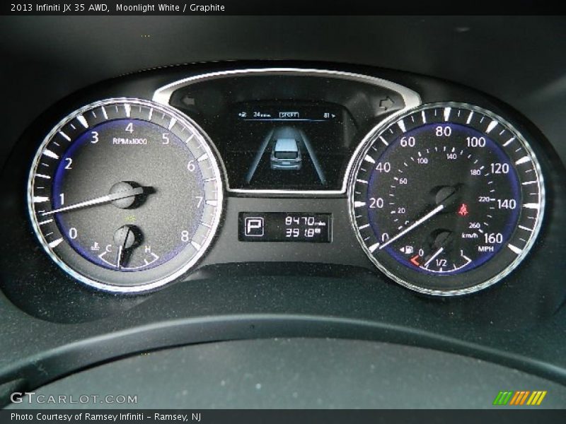 Moonlight White / Graphite 2013 Infiniti JX 35 AWD