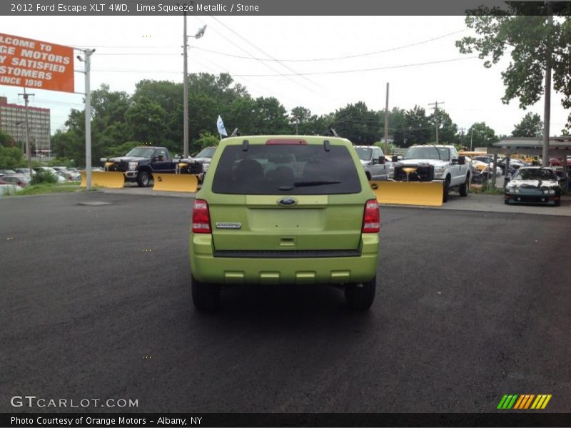 Lime Squeeze Metallic / Stone 2012 Ford Escape XLT 4WD