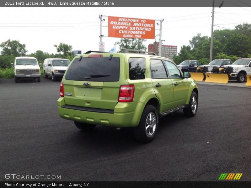 Lime Squeeze Metallic / Stone 2012 Ford Escape XLT 4WD