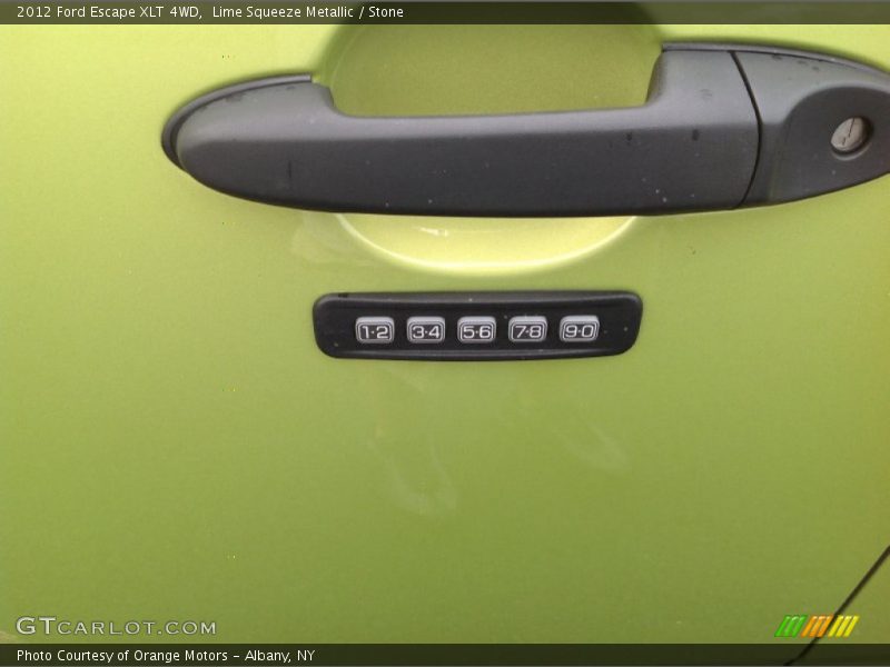 Lime Squeeze Metallic / Stone 2012 Ford Escape XLT 4WD
