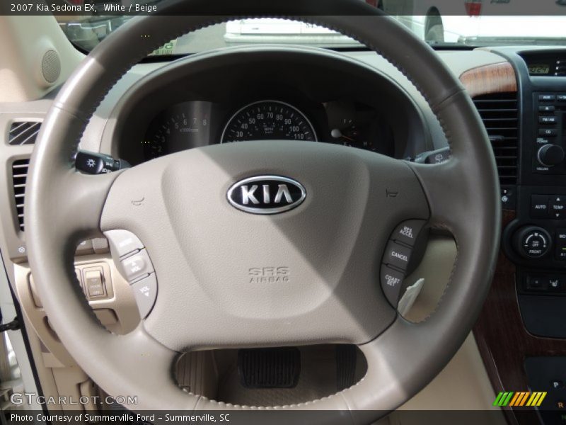 White / Beige 2007 Kia Sedona EX