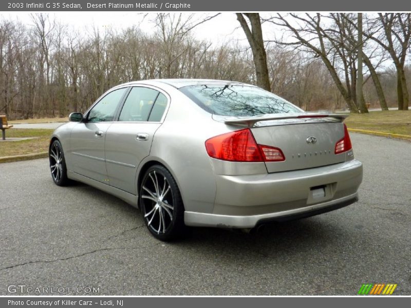 Desert Platinum Metallic / Graphite 2003 Infiniti G 35 Sedan