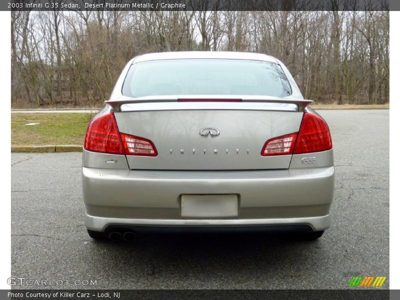 Desert Platinum Metallic / Graphite 2003 Infiniti G 35 Sedan