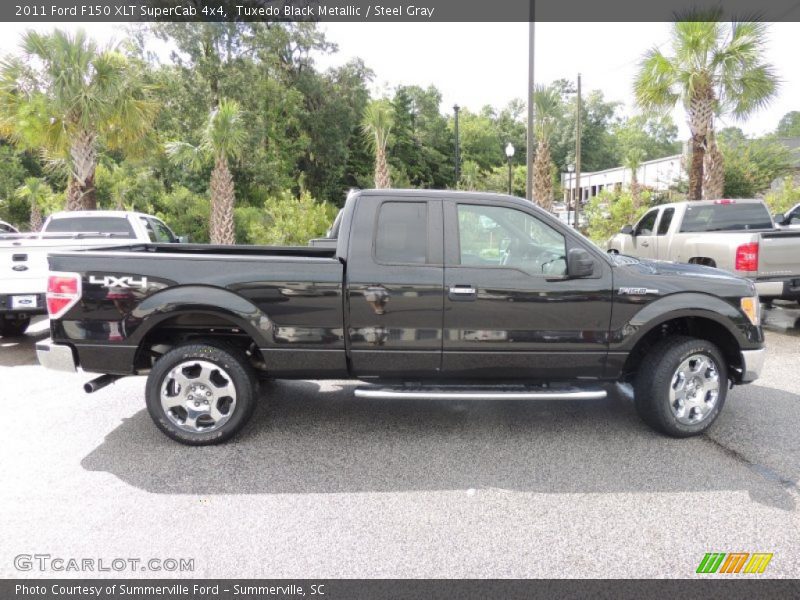 Tuxedo Black Metallic / Steel Gray 2011 Ford F150 XLT SuperCab 4x4