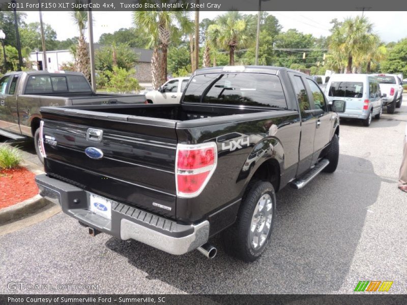 Tuxedo Black Metallic / Steel Gray 2011 Ford F150 XLT SuperCab 4x4