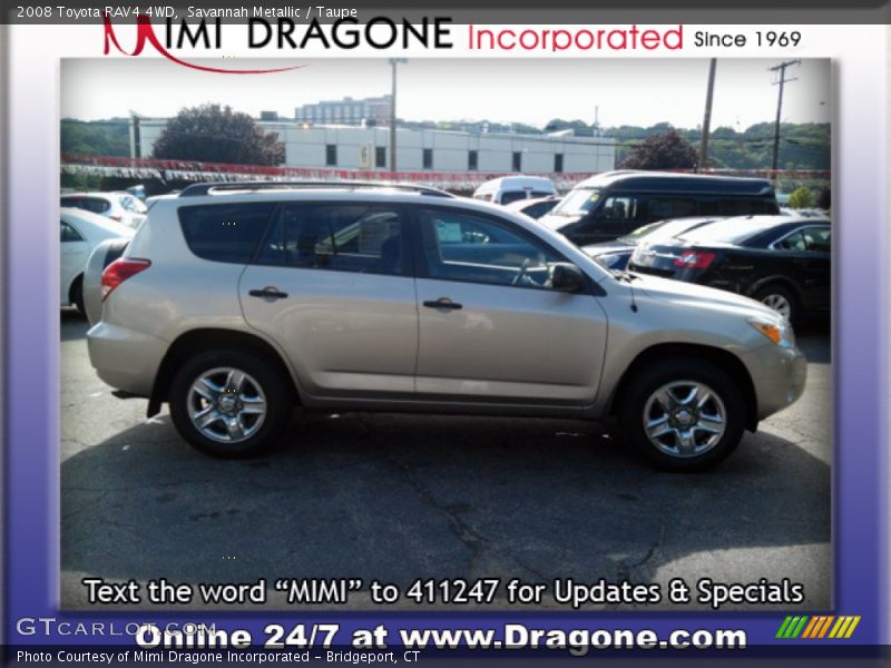 Savannah Metallic / Taupe 2008 Toyota RAV4 4WD