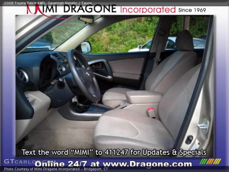 Savannah Metallic / Taupe 2008 Toyota RAV4 4WD