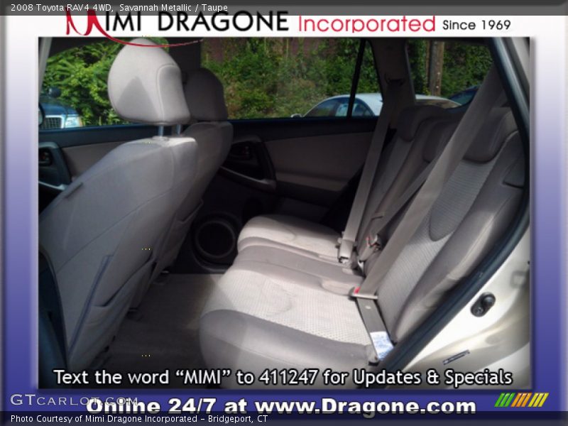 Savannah Metallic / Taupe 2008 Toyota RAV4 4WD