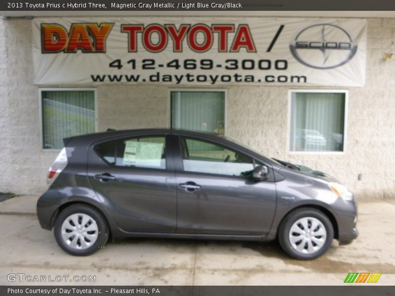 Magnetic Gray Metallic / Light Blue Gray/Black 2013 Toyota Prius c Hybrid Three