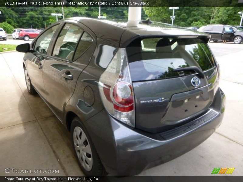 Magnetic Gray Metallic / Light Blue Gray/Black 2013 Toyota Prius c Hybrid Three