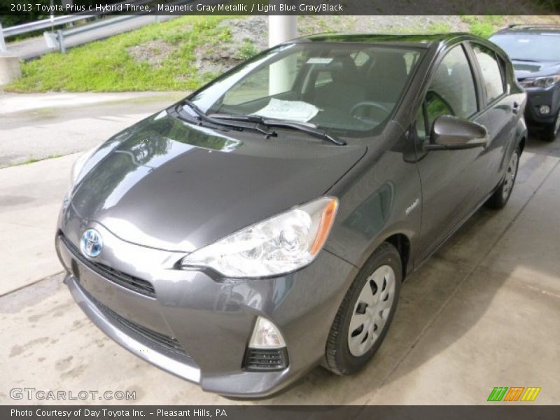 Magnetic Gray Metallic / Light Blue Gray/Black 2013 Toyota Prius c Hybrid Three