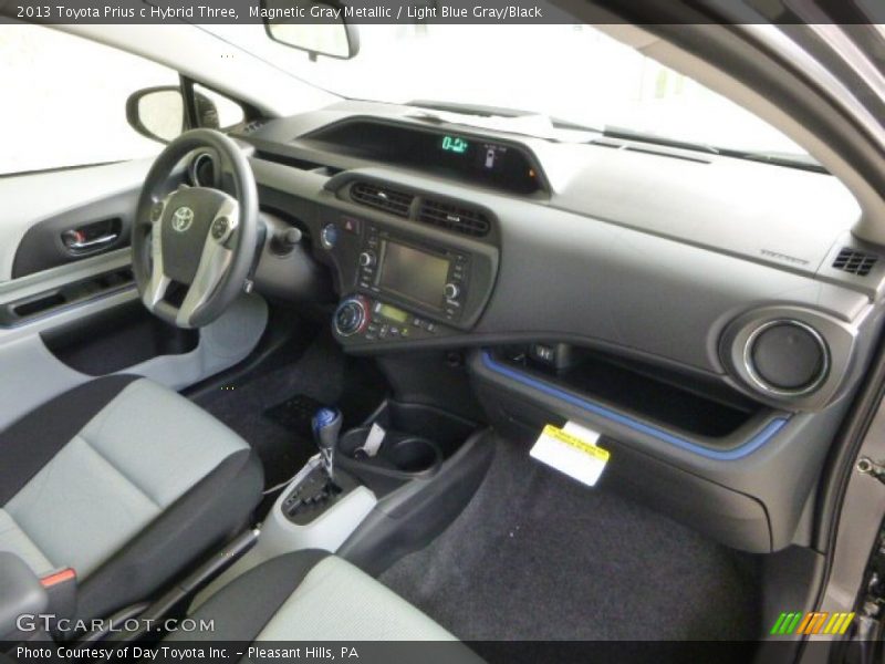 Magnetic Gray Metallic / Light Blue Gray/Black 2013 Toyota Prius c Hybrid Three