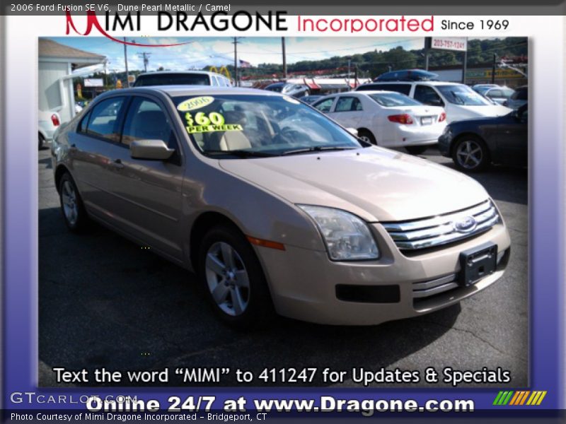 Dune Pearl Metallic / Camel 2006 Ford Fusion SE V6