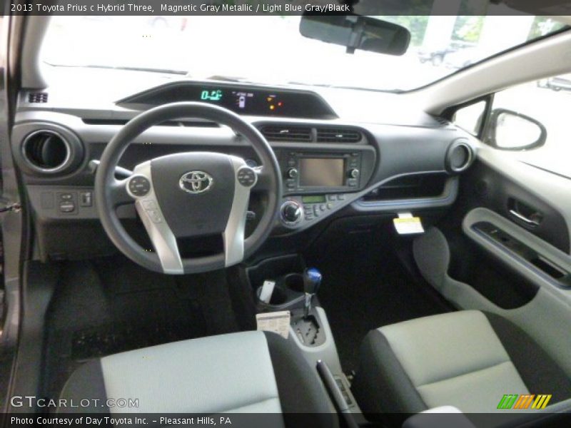 Magnetic Gray Metallic / Light Blue Gray/Black 2013 Toyota Prius c Hybrid Three