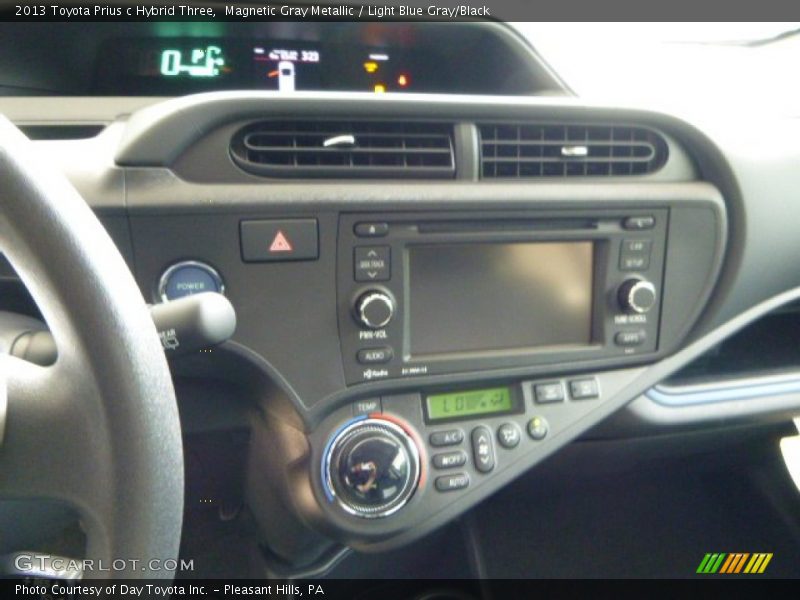 Magnetic Gray Metallic / Light Blue Gray/Black 2013 Toyota Prius c Hybrid Three
