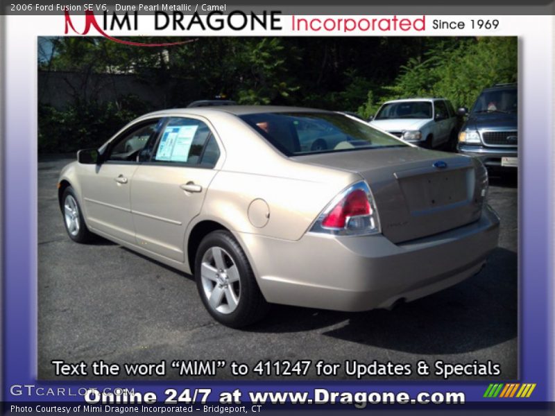 Dune Pearl Metallic / Camel 2006 Ford Fusion SE V6
