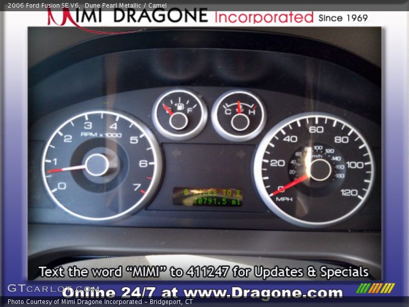 Dune Pearl Metallic / Camel 2006 Ford Fusion SE V6
