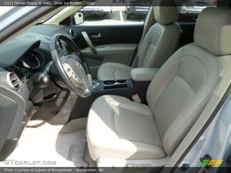 Silver Ice Metallic / Gray 2011 Nissan Rogue SL AWD