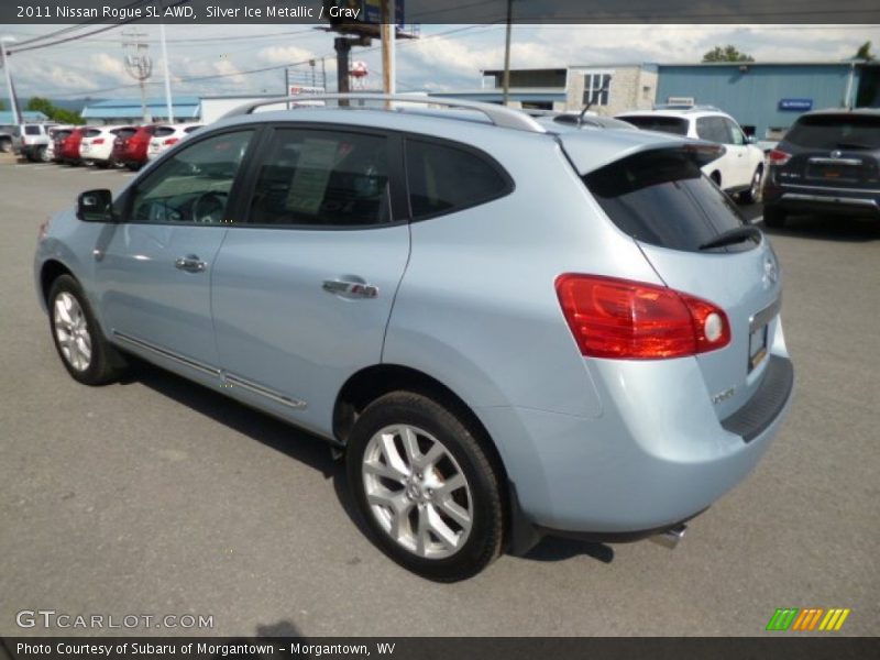 Silver Ice Metallic / Gray 2011 Nissan Rogue SL AWD