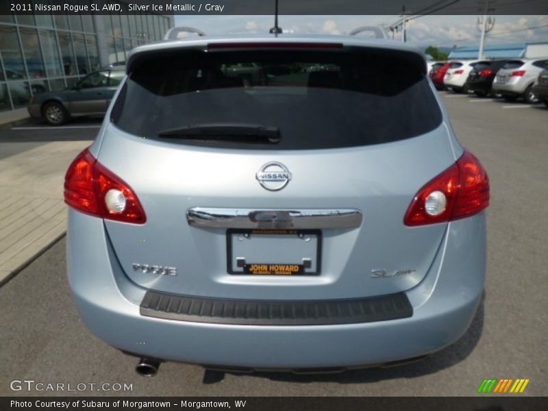 Silver Ice Metallic / Gray 2011 Nissan Rogue SL AWD