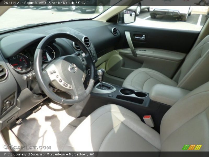Silver Ice Metallic / Gray 2011 Nissan Rogue SL AWD