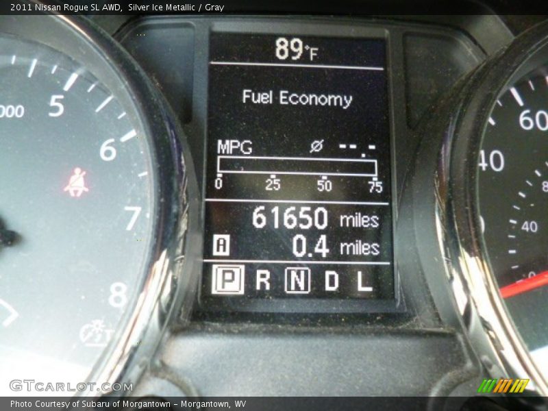 Silver Ice Metallic / Gray 2011 Nissan Rogue SL AWD