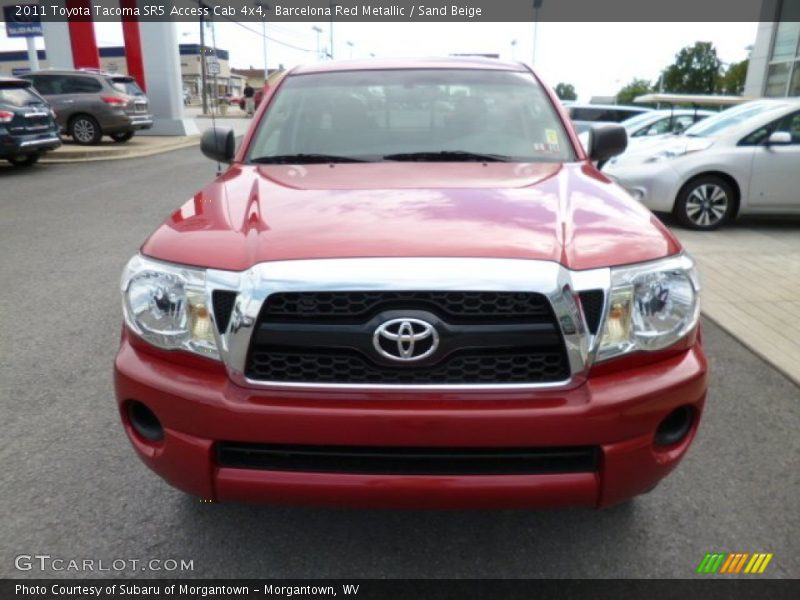 Barcelona Red Metallic / Sand Beige 2011 Toyota Tacoma SR5 Access Cab 4x4