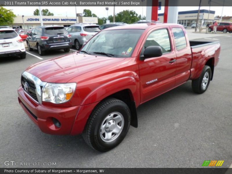 Barcelona Red Metallic / Sand Beige 2011 Toyota Tacoma SR5 Access Cab 4x4