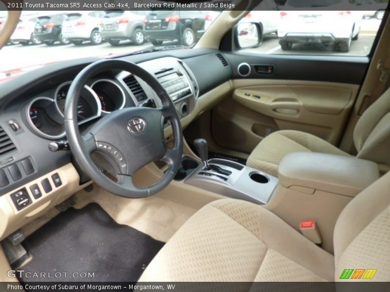 Barcelona Red Metallic / Sand Beige 2011 Toyota Tacoma SR5 Access Cab 4x4