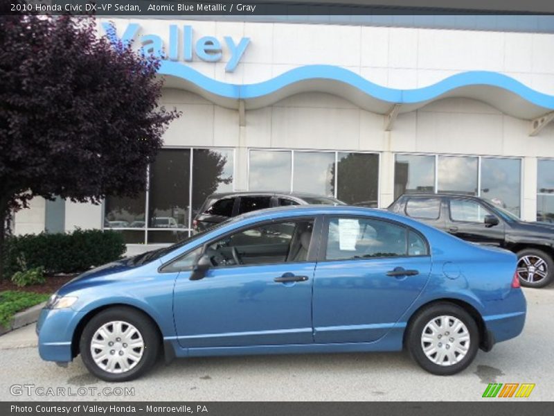 Atomic Blue Metallic / Gray 2010 Honda Civic DX-VP Sedan