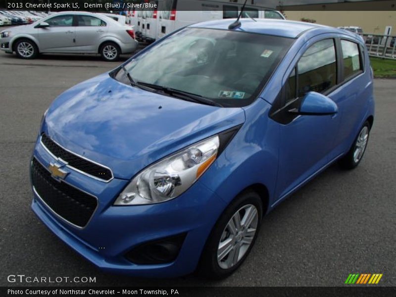 Denim (Blue) / Silver/Blue 2013 Chevrolet Spark LS