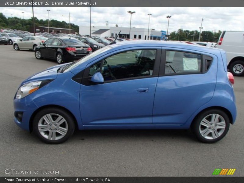 Denim (Blue) / Silver/Blue 2013 Chevrolet Spark LS